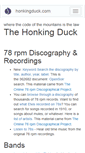Mobile Screenshot of honkingduck.com